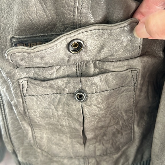 Superdry real leather bomber jacket size small - Picture 5 of 16
